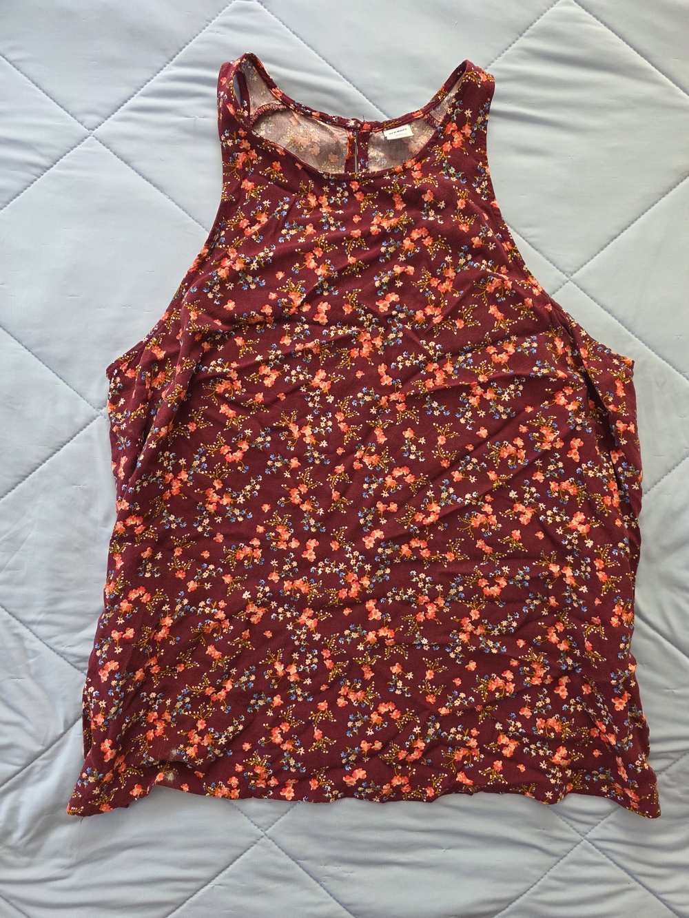 Floral High-Neck Tank | Size Medium